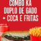 Kachurrasco Duplo de Gado Refri Lata 350ml Fritas fora do Lanche