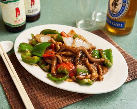 Shì Jiāo É Cháng Stir-Fried Goose Intestines With Black Bean Sauce