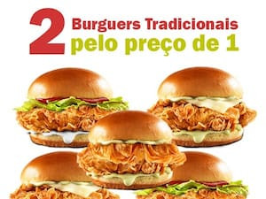 2 Hamburgueres De Frango Por R$ 39,99 (R$ 19,99 Cada)