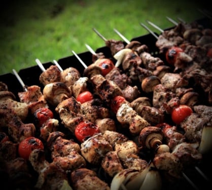 1 Kg Lamb Shish 20 Psc . Served With Tahini And Bread