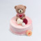 gào bái xiǎo xióng hóng sāng zi zhēn zi mù sī dàn gāo (4cùn Love Teddy Raspberry Hazelnut Mousse Cake (4 inch