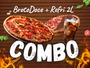Pizza Média+Broto Doce+Refri 2L