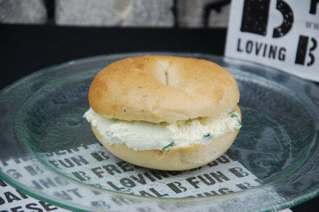 Chives Garlic Cream Cheese Bagel