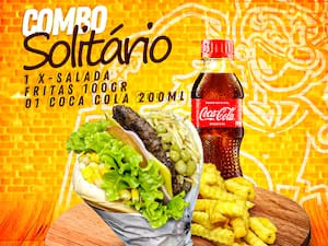 Combo Solitário 1 X Salada Fritas 100G Coca Cola 200Ml