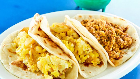 Potato And Eggs Taco Flour Tortilla