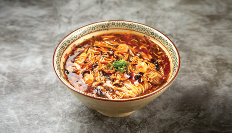 H14 Xiā Rén Suān Là Tāng Lā Miàn La Mian In Hot And Sour Soup With Shrimp