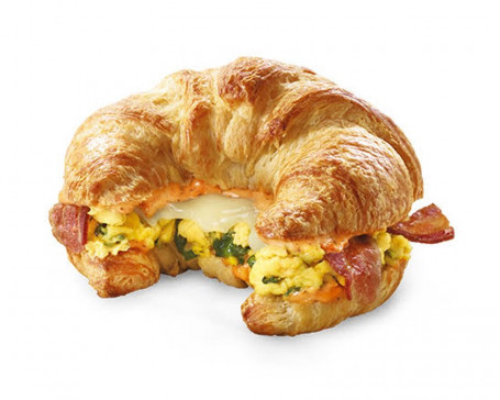 Spinach Bacon Croissant Breakfast