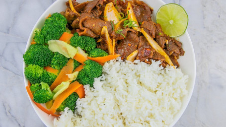 R8. Spicy Beef With Jasmine Rice