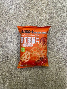 Oudelian Flavor Original Cut Crispy Lotus Root Slices (Sichuan Spicy Flavor) 56G