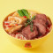 niú lì‧niàng dòu fǔ pèi hú jiāo xiān fān jiā tāng mǐ xiàn Ox Tongue Stuffed Tofu Mixian in Tomato Pepper Soup