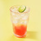 shì duō pí lí qīng níng shū dǎ tè yǐn Strawberry Flavoured Soda Drink with Sliced Lime