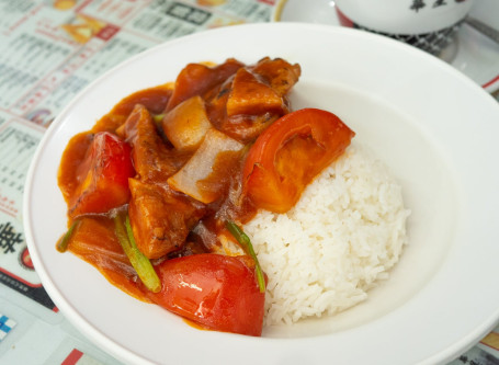 Xiān Jiā Chǎo Dàn Niú Ròu Zhū Bā Jī Bā Fàn （Jí Chǎo） Beef Pork Chop Chicken Fried Egg And Beef With Fresh Tomato