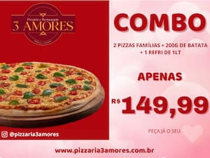 Super Combo 2 Pizzas Famílias 200G De Batata Frita 2 Refri 1Lt