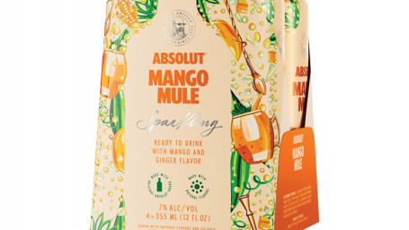 Absolut Mango Mule Cocktail Cans (12 Oz X 4 Ct)