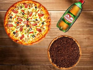 Pizza Grande 8 Fatias Pizza Chocolate De 4 Fatias Refri De 1 Litro.