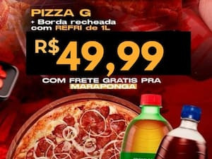 Pizza Grande Refri De 1 Litro Borda Gratis