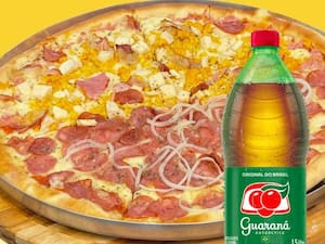 Pizza De Calabresa 12Fatias+Guarana 1 Litro