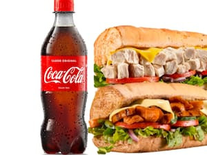 2 Sanduíches (15 Cm) Coca Cola Lata Grátis Ou Outra Bebida Por R$54,50