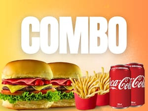 Combo: 2 X Salada Completos 2 Coca 350Ml 2 Porções De Fritas