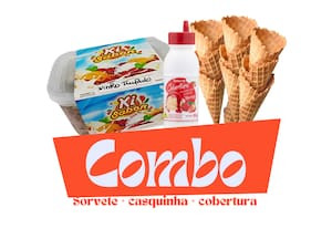 Sorvete 1,5L 10 Casquinhas Cobertura 300G