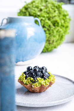 Blueberry Elderflower Pistachio Tart