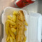 Jumbo Battered Sausage, Chips And A Can Of Coke Zero