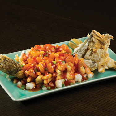 Sōng Shǔ Guì Yú Deep-Fried Sweet And Sour Mandarin Fish With Pine Nuts