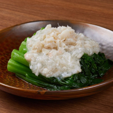 Xiè Ròu Bā Cài Miáo Baby Vegetables With Crab Meat