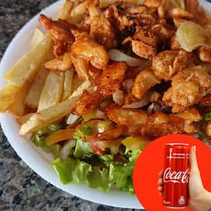 Isca De Frango C/ Fritas Cola Cola Lata