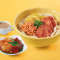 Tán Zǐ Zhà Jiàng Wǔ Cān Ròu Lāo Kuān Miàn Cān Set Of Tossed Flat Noodles With Minced Pork, Pickles Luncheon Meat