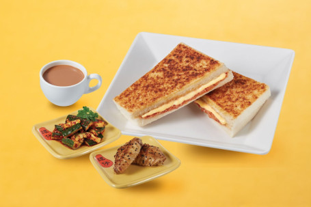 Tǔ Fěi Duō Shì Cān Set Of Grilled Cheese Sandwich In Tufei Style