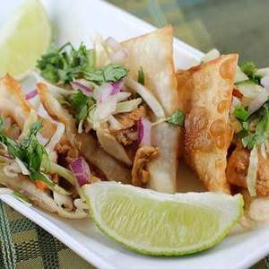 Tacos De Frango Com Wonton