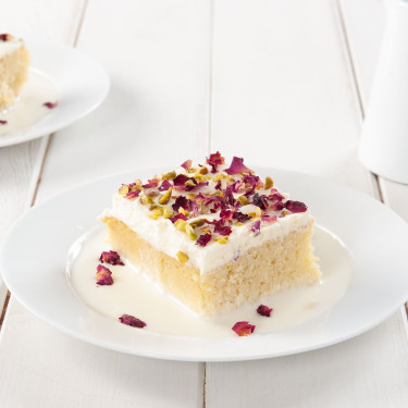 Rose Pistachio Tres Leches Cake