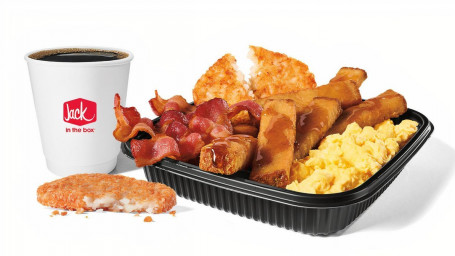 Tabuleiro De Café Da Manhã Jumbo Com Salsicha, Bacon E French Toast Sticks Combo