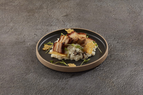 Grilled Pork Belly Risotto