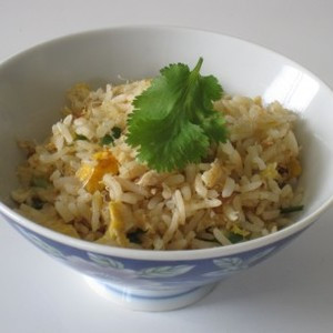 Arroz Frito Com Carne De Caranguejo