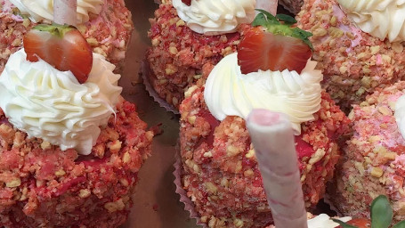 Bougie's Signature Strawberry Crunch With A Cheesecake Stuffing (12 Cupcakes)