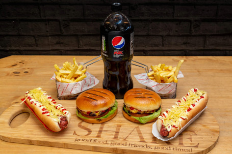 Combo 6. Family Burger And Hot Dog Bundle