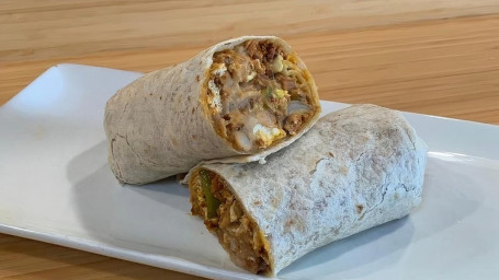 Burrito De Café Da Manhã Com Bife E Ovos