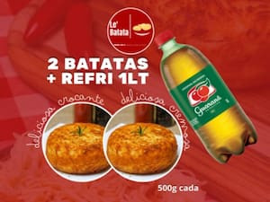 Combo 2 Batatas Especiais Bebida Garrafa