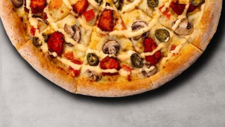 Pizza Rancho De Frango Com Molho Tabasco Sabor Crosta Fina Autêntica Média