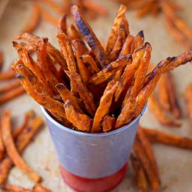 Batata-Doce Frita Como Acompanhamento