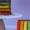 6 Rainbow Fudge Cake