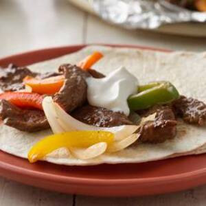 Taco De Fajita De Carne De Vaca