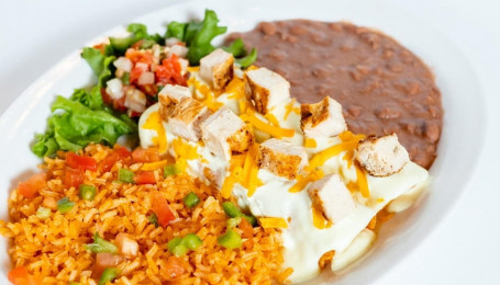 Fajita Chicken Enchilada Plate