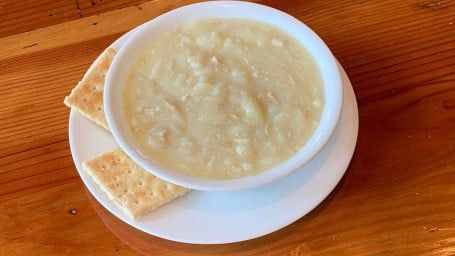 Cup Of Homemade Chicken-Lemon Rice Soup (Avgolemono)