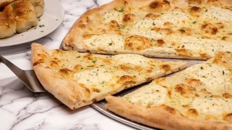 White Pizza Combo (Includes Your Choice Of 12 Garlic Knots, Garden Salad Or 12 Zeppoles)