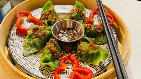 Steamed Pork Wonton Wasabi Chili Oil