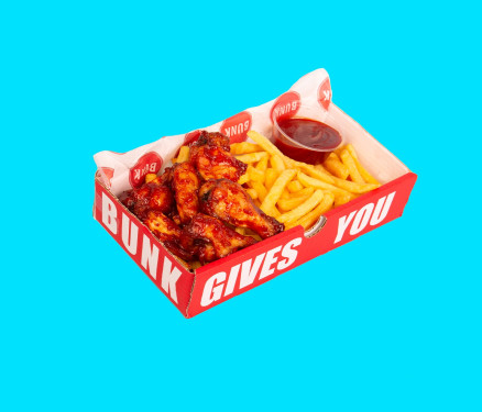 Basket Of 6 Traditional Wings And Fries