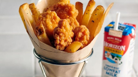 Kid's Dippers Crispy Chicken Bites Batatas Fritas